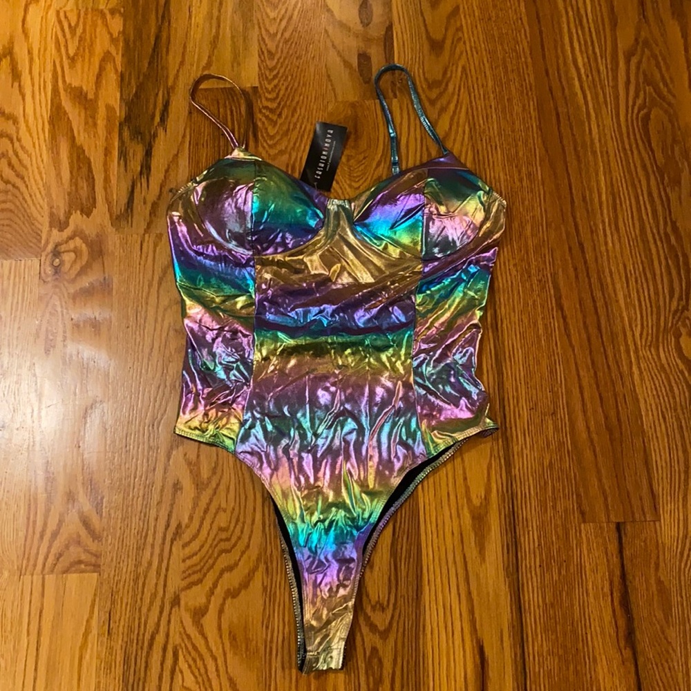 Fashion Nova rainbow bodysuit